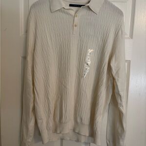 Perry Ellis Egret Textured Polo